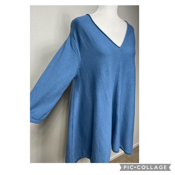 J. Jill Pure L Knit Pullover Tunic Top blue - Picture 9 of 12
